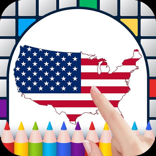 Country Flag Maps Color by Number - FREE Pixel Art Game - Coloring