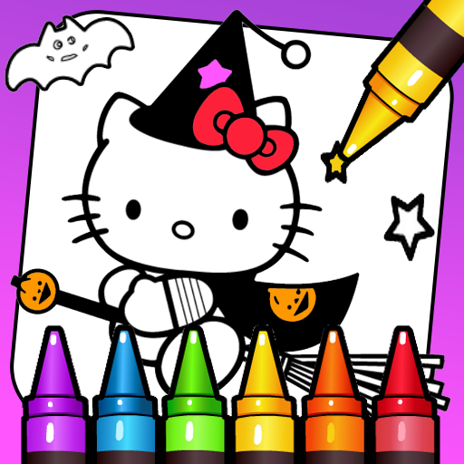 Sanrio coloring book: Sanrio coloring book halloween characters