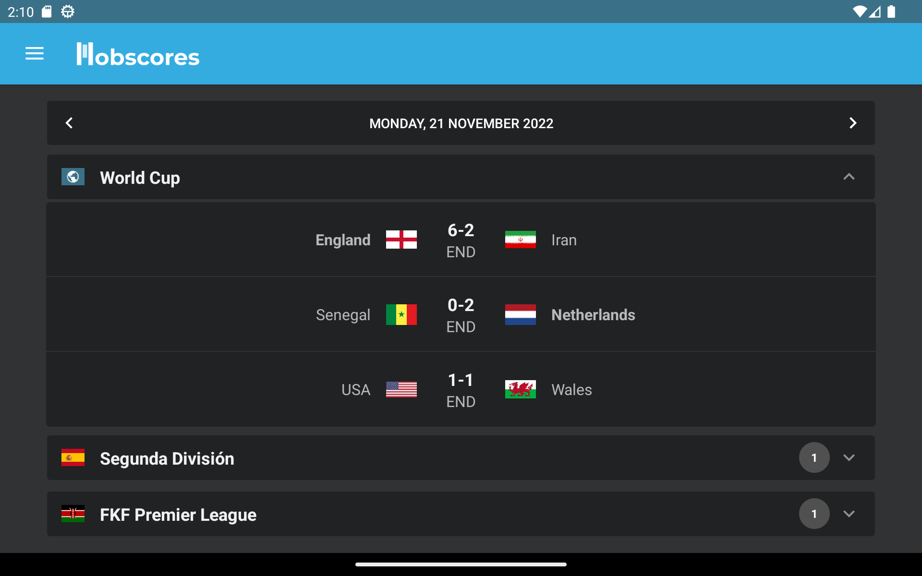Football Live Scores - Microsoft Apps