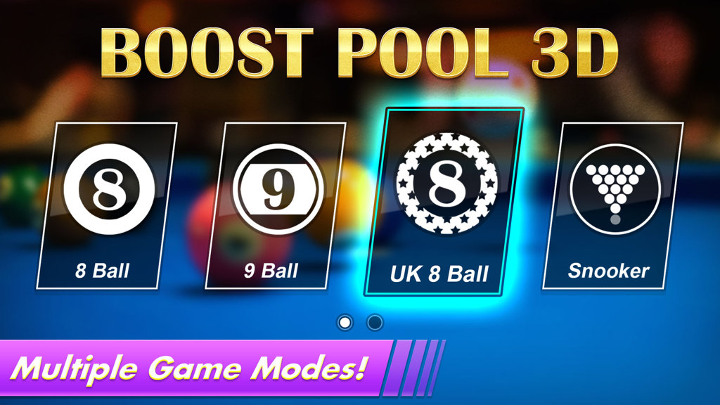 Boost Pool 3D - Free 8 Ball, 9 Ball, UK 8 Ball, Snooker Pool Games