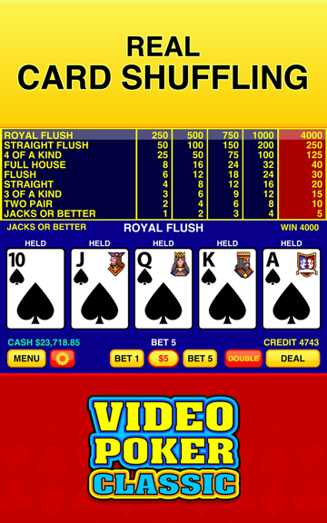 Triple Play Poker - Free 3 Play Video Poker