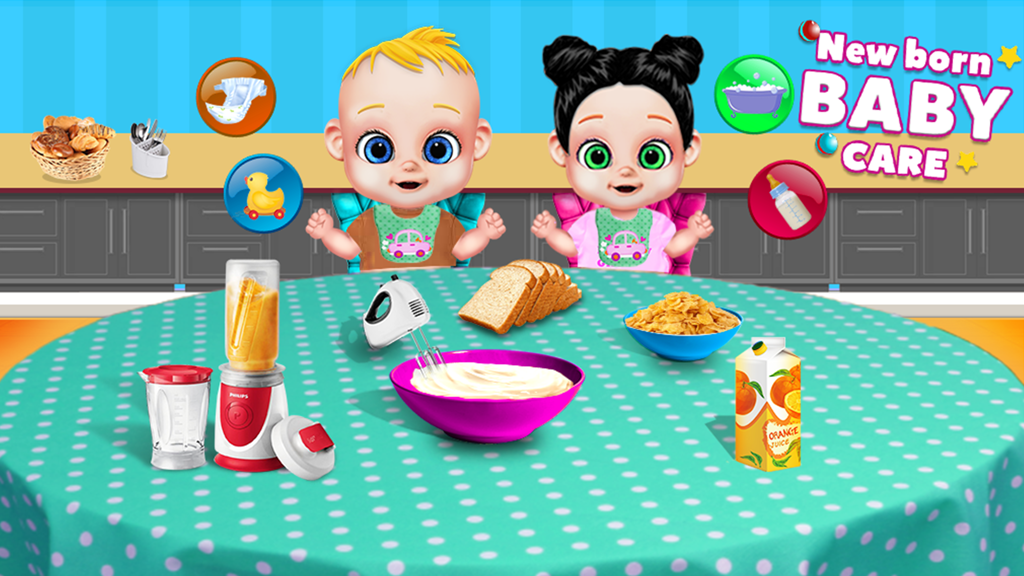 Newborn Baby Care - Girls Game : a wonderful baby care simulation game -  your kids can play at being mommy!