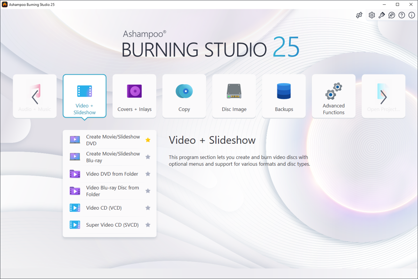 Ashampoo Burning Studio 25 Microsoft Apps