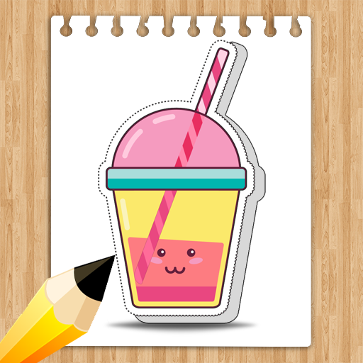 HOW TO DRAW A CUTE MILK SHAKE EASY STEP BY STEP - KAWAII DRAWINGS 