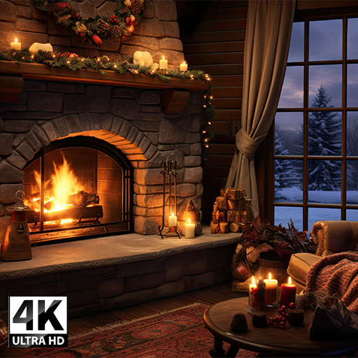 Cozy Christmas Ambience Screensaver: Knitted Textures, Fireside ...