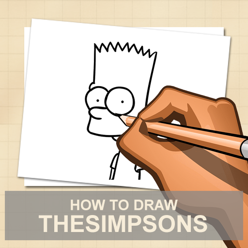 How to draw BART SIMPSON step by step, EASY 