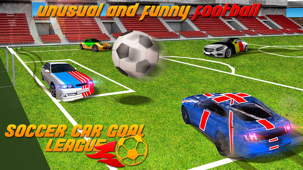 Fun soccer league with cars for two players — play online for free