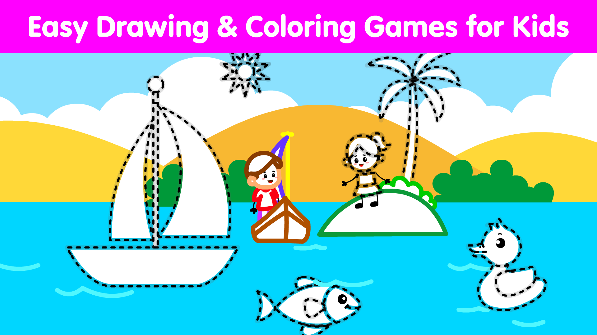 Kids Drawing Games For Girls & Coloring Pages Free: Learn To Draw Toddler  Learning Games For 2-5 Year Olds - ແອັບ Microsoft