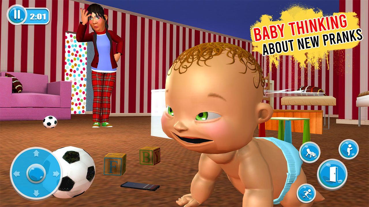 Naughty baby simulation Level 2 and 3 Gameplay, Baby prank games