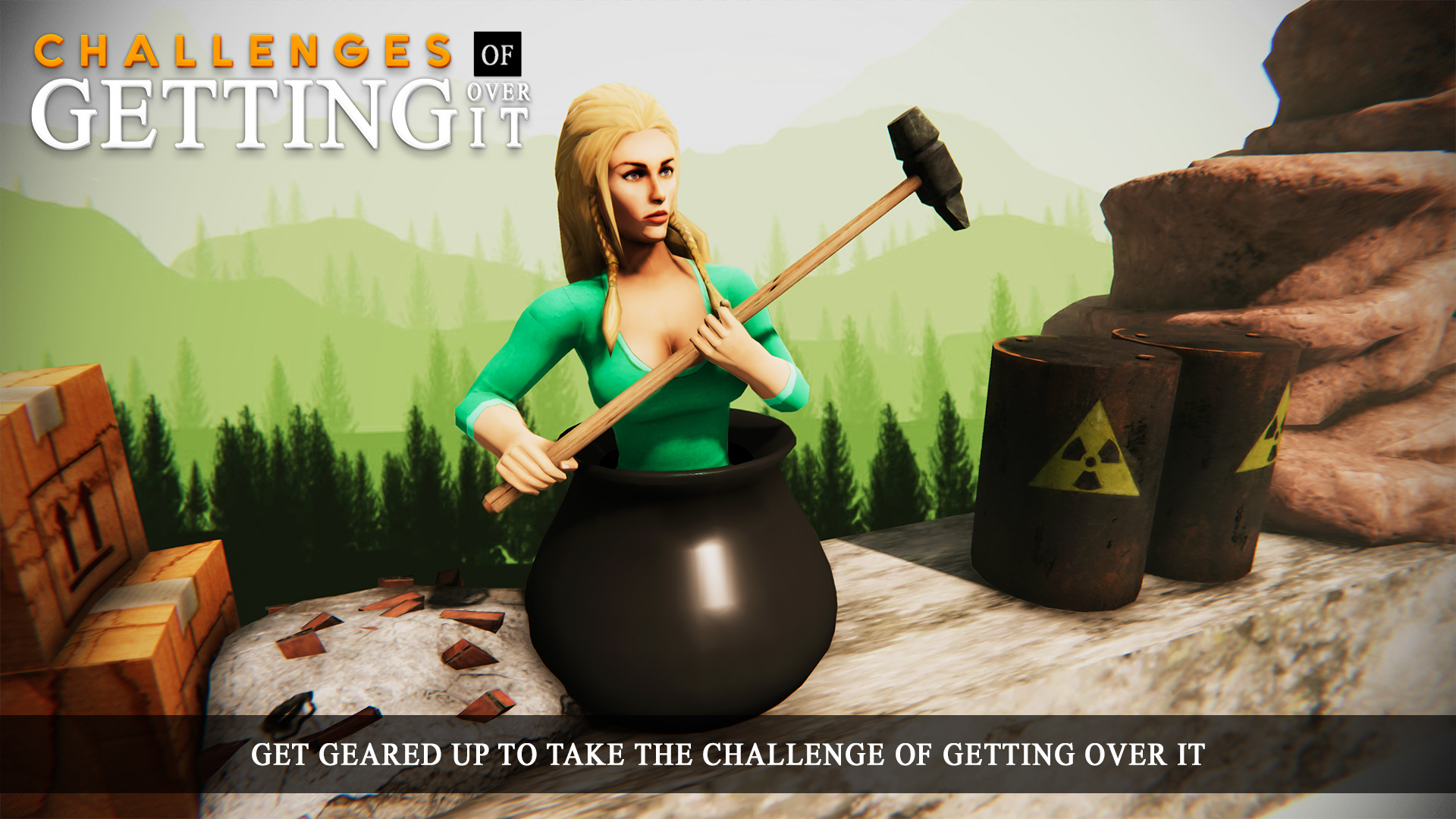 Getting Over It Is A Game About Using A Sledgehammer To Climb A Mountain