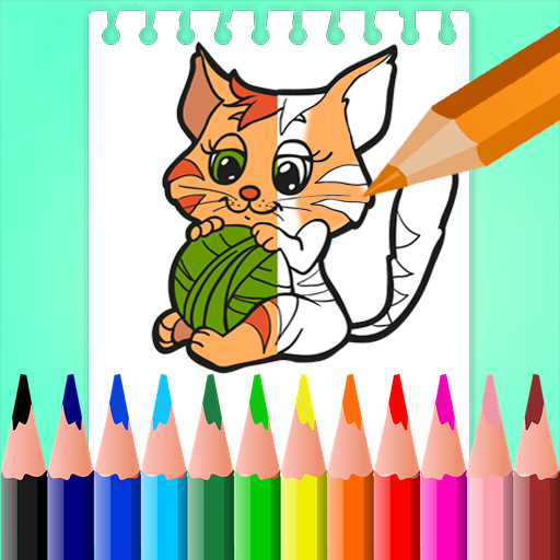 Cat Drawing and Coloring Pages for kids