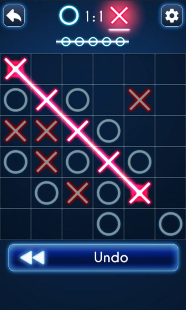 Tic Tac Toe Glow - Puzzle Game by TINYSOFT