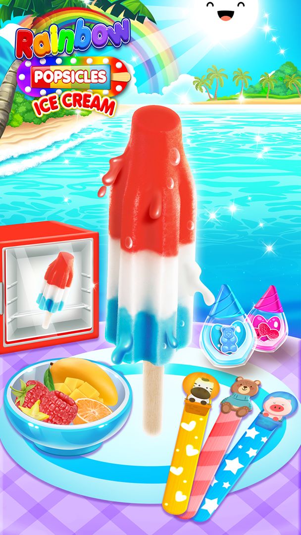 Rainbow Ice Cream Yum - Kids Frozen Summer Desserts & Glitter  Popsicles::Appstore for Android