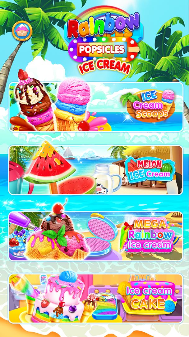 Rainbow Ice Cream Yum - Kids Frozen Summer Desserts & Glitter  Popsicles::Appstore for Android