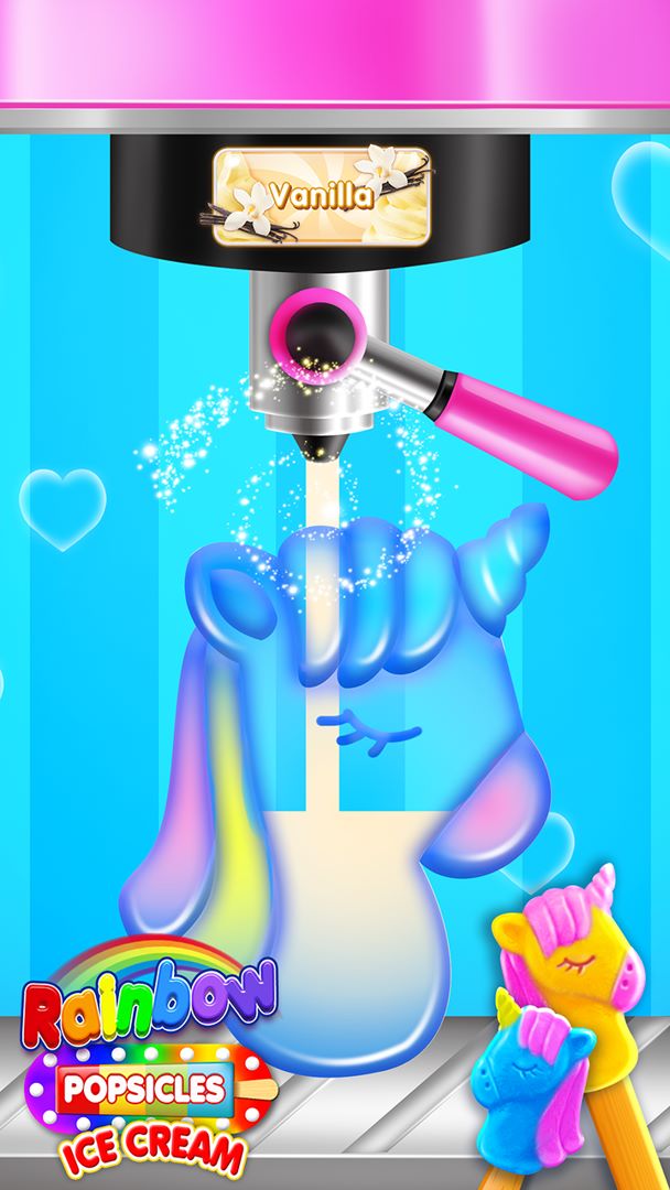 Rainbow Ice Cream Yum - Kids Frozen Summer Desserts & Glitter  Popsicles::Appstore for Android