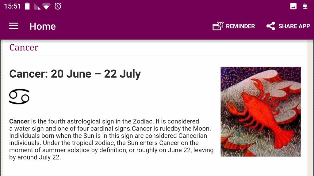Cancer Astrology and Horoscope Microsoft Apps
