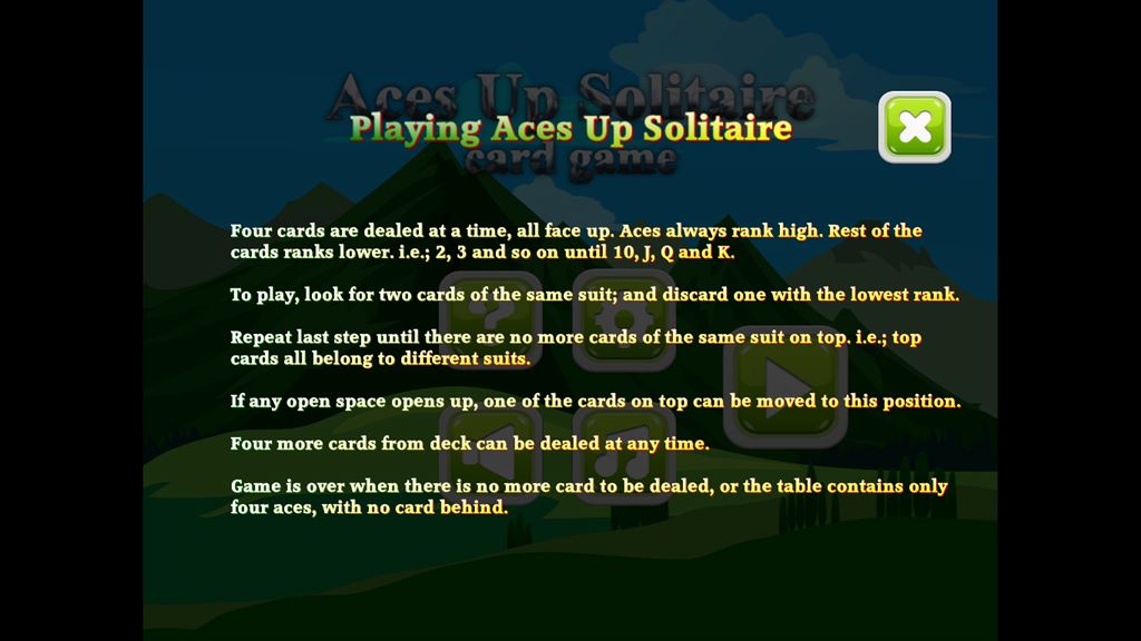 Solitaire / Play Aces Up Solitaire