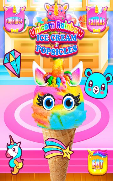 Rainbow Unicorn Ice Cream & Ice Popsicles - Kids Frozen Dessert Food Maker  Games FREE - Microsoft Apps