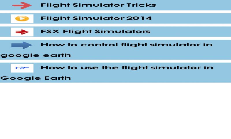 Google Earth Flight Simulator Controls