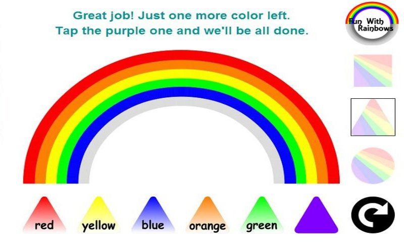 Colors of the Rainbow in Order