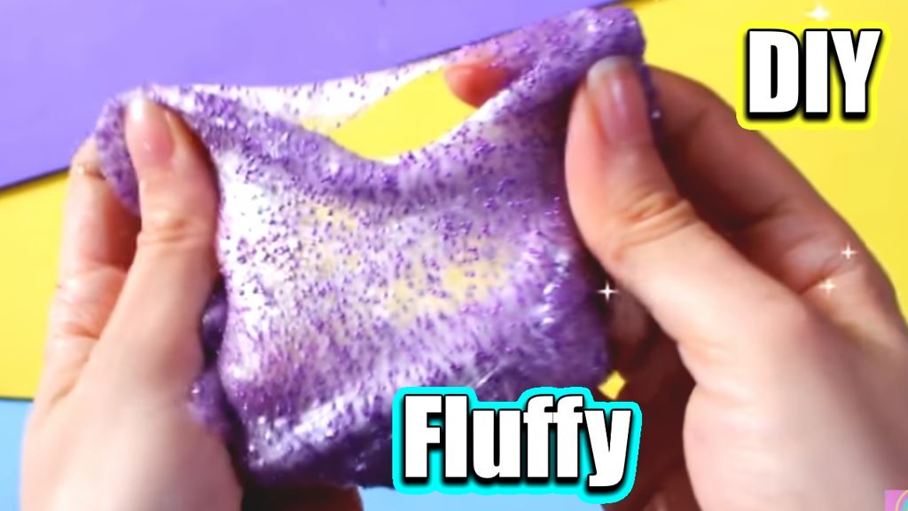 DIY Fluffy Glitter Slime