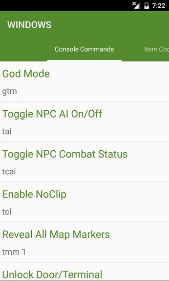 Cheats for Fallout 4 - Microsoft Apps