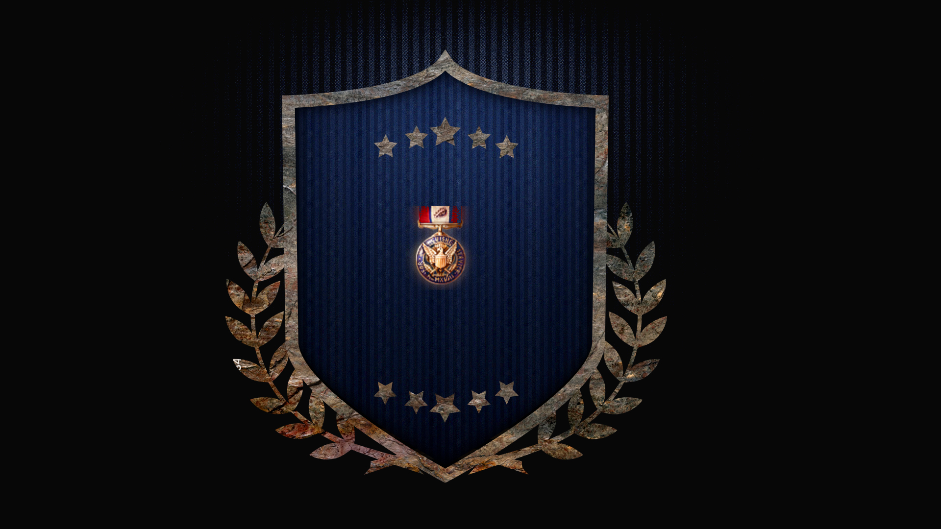 Icon for Service Medal with two Oak Leaf Clusters
