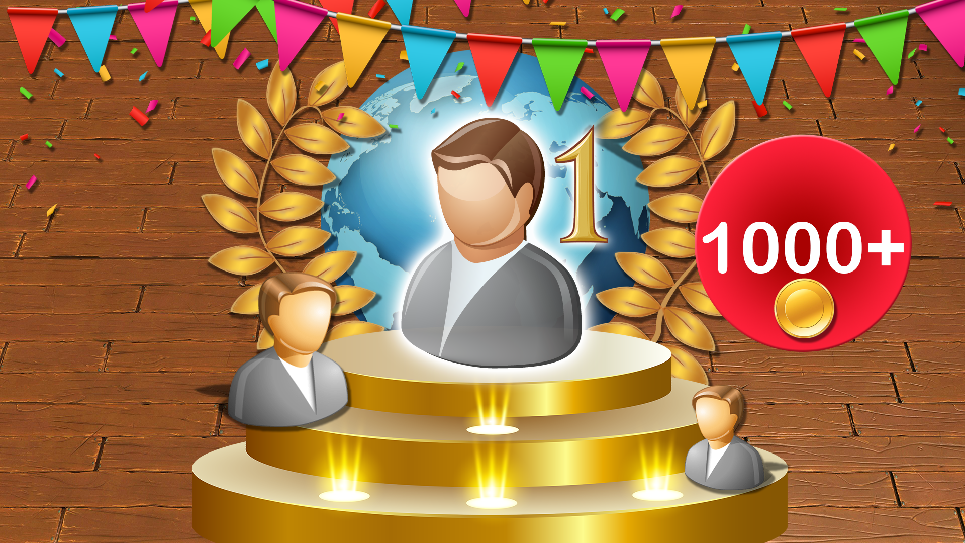 Icon for Win online game ending with over 1000 points