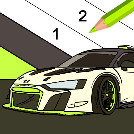 Cars Paint by Number - Vehicles Coloring Book Pages