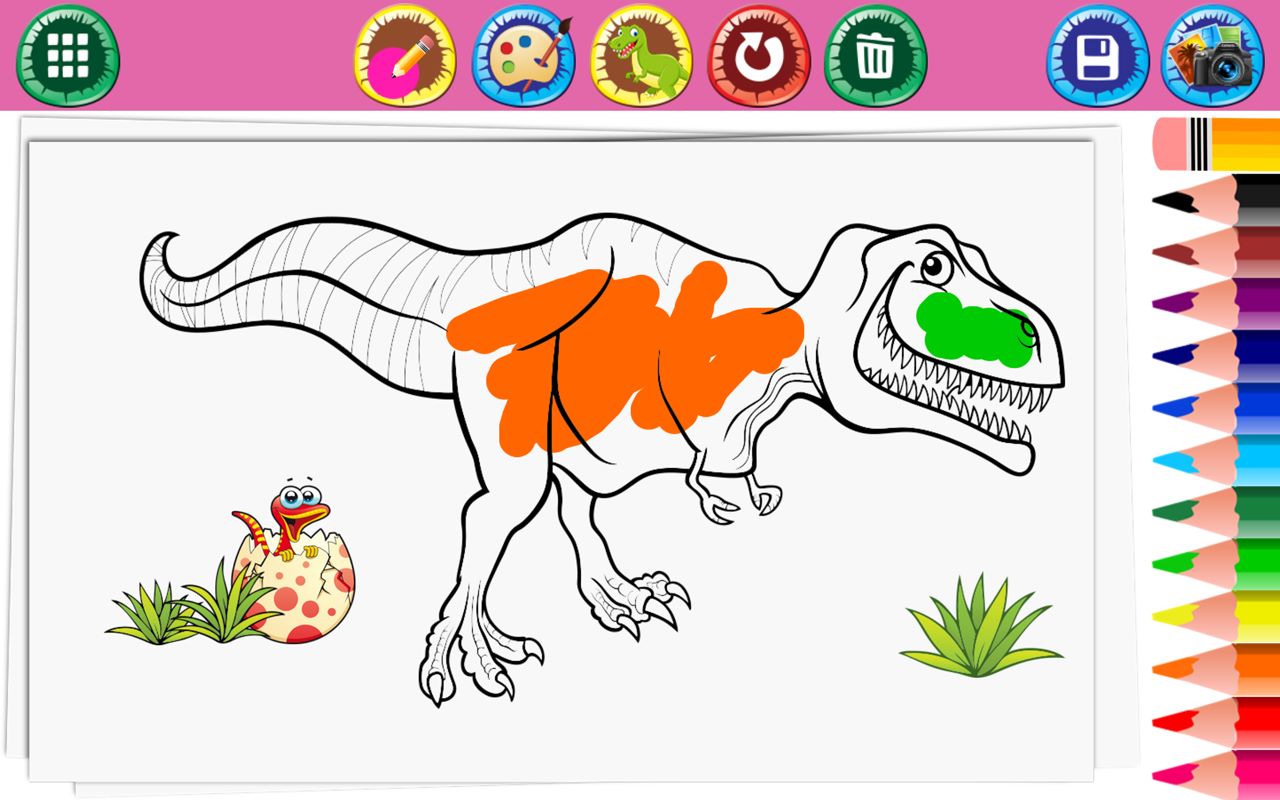 Dinosaur Coloring Book : Dino & T-rex Offline Coloring for Children,  toddler, preschooler and kids. - Microsoft Apps