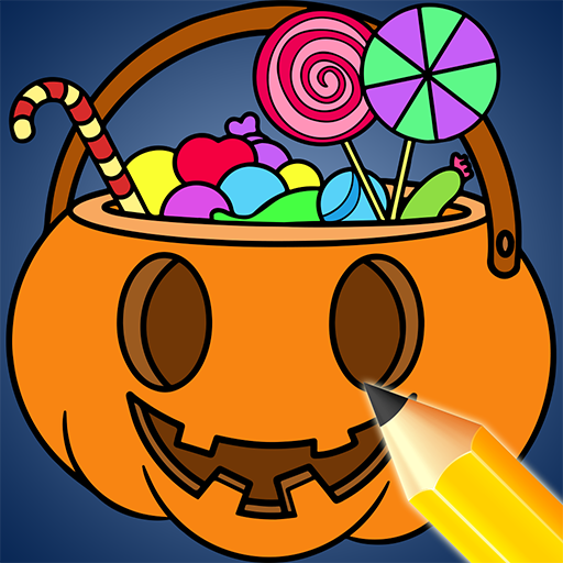 Halloween Color By Number Coloring Book For Kids - Happy Painting