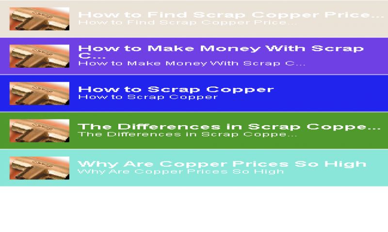 Scrap Copper Grades