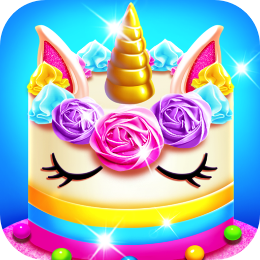 Unicorn Cooking Games for Girls - Rainbow Unicorn Cake & Glitter Food Maker Games for Kids