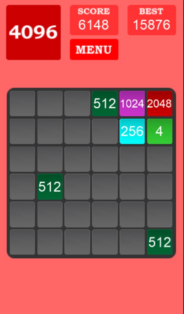 2048 Multi - 8x8, 6x6, 4x4 tiles in one app!