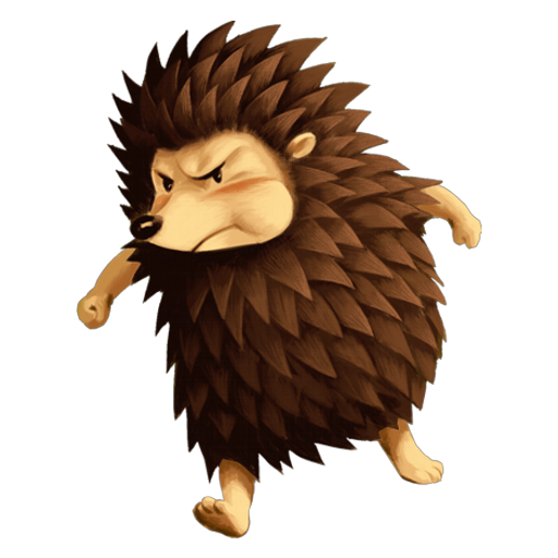 Micky the Hedgehog is often grumpy