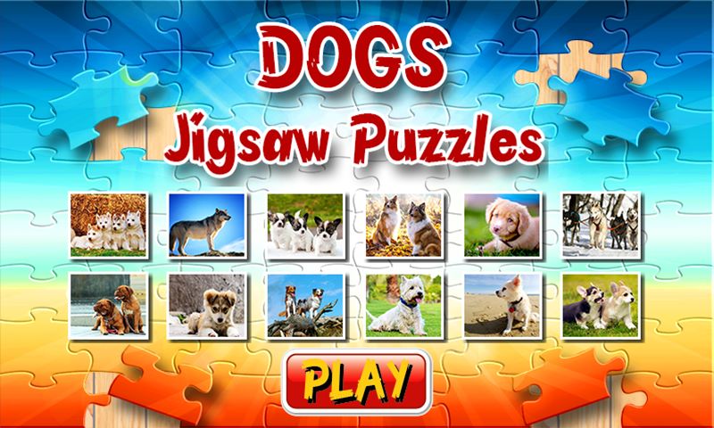 Dog Puzzles - Jigsaw Puzzle Game for Kids with Real Pictures of