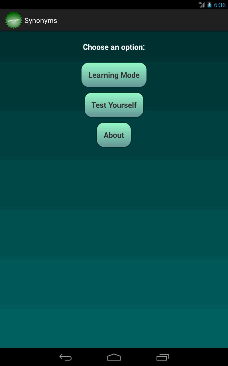 Random Synonym Quiz::Appstore for Android
