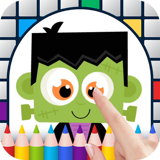 Frankenstein Color by Number - Free Pixel Art Game - Coloring Book Pages - Happy, Creative & Relaxing - Paint & Crayon Palette - Zoom in & Tap to Color - Share Creations with Friends!