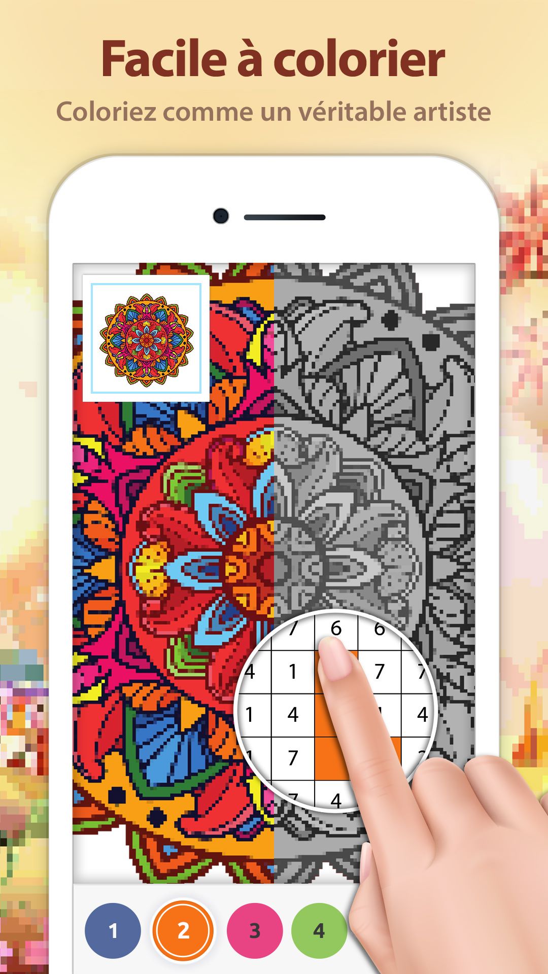 Mandala Coloriage Adultes - Peinture par Numero – Jeu officiel dans le  Microsoft Store