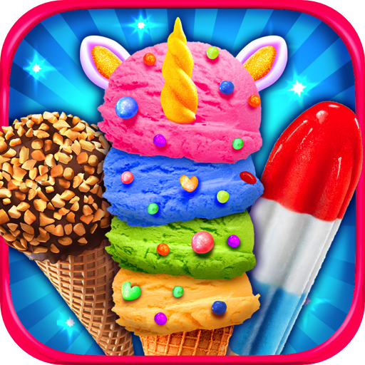Rainbow Unicorn Ice Cream & Ice Popsicles - Kids Frozen Dessert
