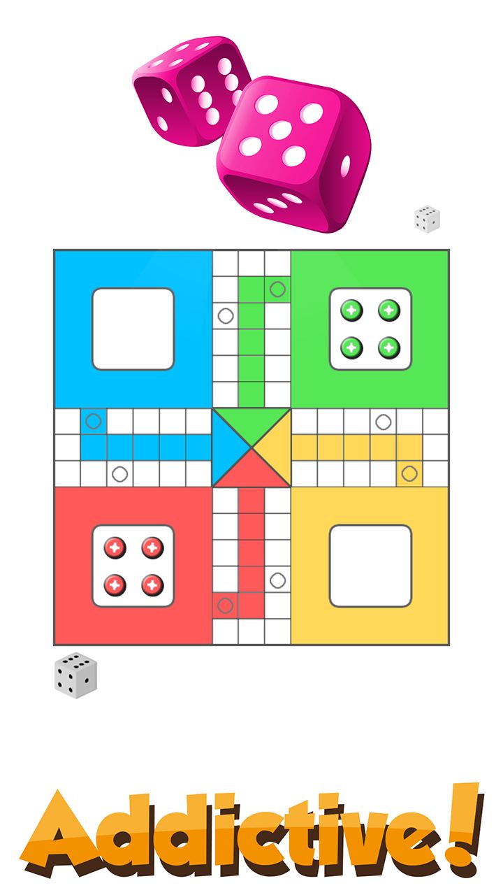 Free Printable Ludo Board Game with Dice and Tokens
