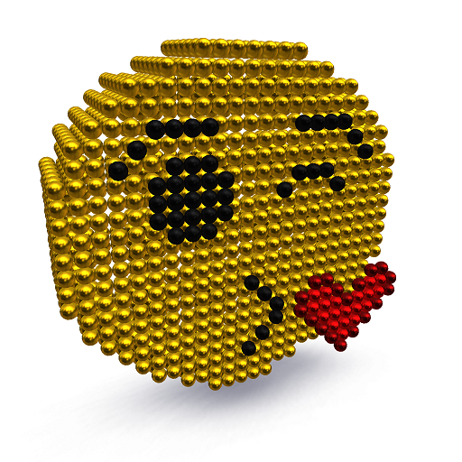 Emoji Magnet World 3D Art - Building by Magnetic Balls