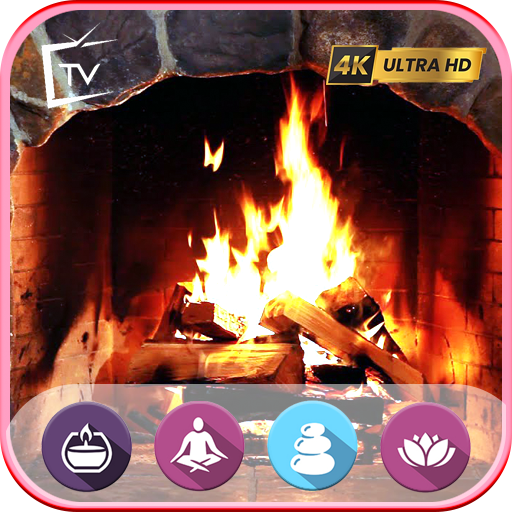 Fireplace 4K - with Crackling Fire Sounds - The Best Cozy Fireplace for Sleeping For Fire TV - NO ADS