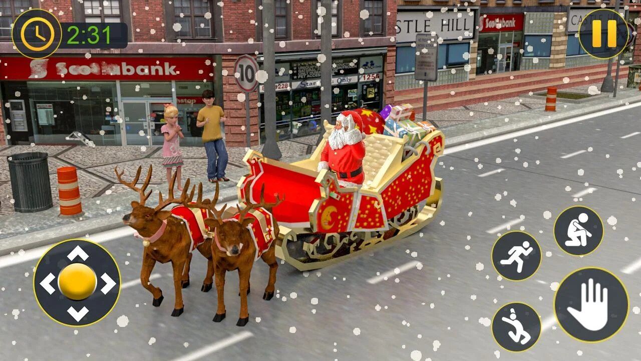 🕹️ Play Santa Delivered Gift Game: Free Online Santa Clause