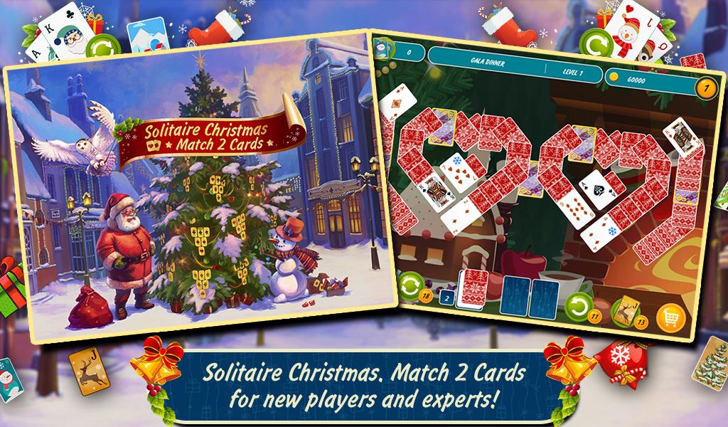 Solitaire Card Games - Get into the holiday spirit with Christmas Solitaire!  This FREE site features your favorite solitaire games -- 1 Card, 3 Card,  Spider, Freecell, Yukon, Klondike, and more! Play