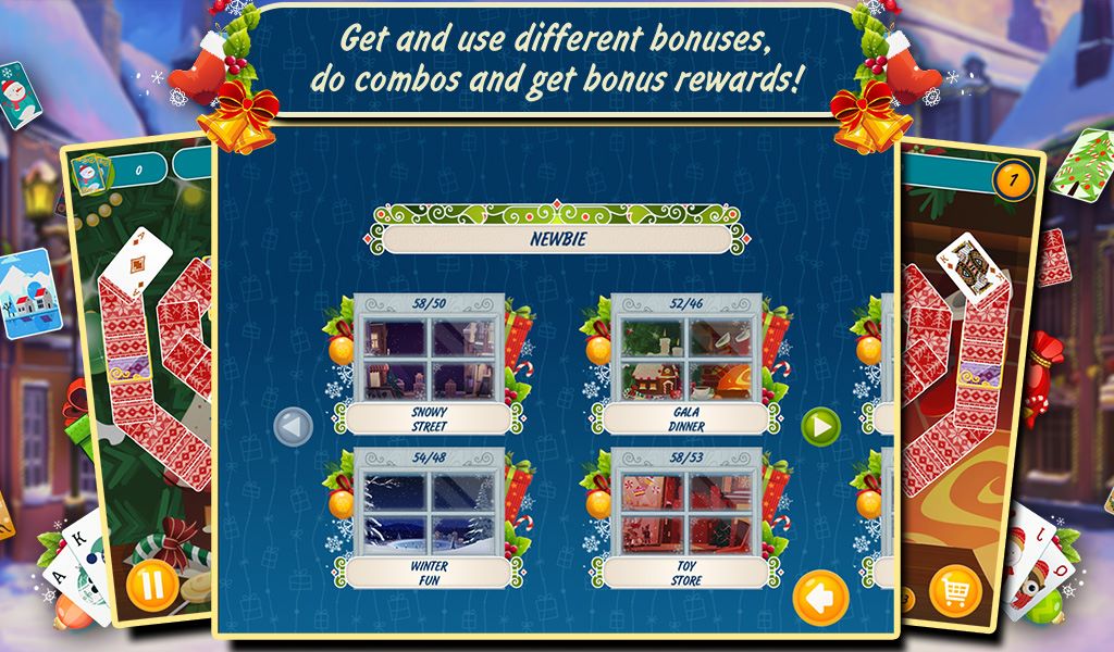 Solitaire Card Games - Get into the holiday spirit with Christmas Solitaire!  This FREE site features your favorite solitaire games -- 1 Card, 3 Card,  Spider, Freecell, Yukon, Klondike, and more! Play