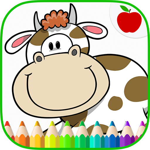Farm Animals Coloring Book & Art Game for Kids