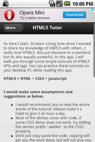 HTML5 Tutor — Приложения Майкрософт