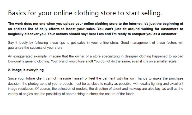 Email Subscription, Online Clothing Shop