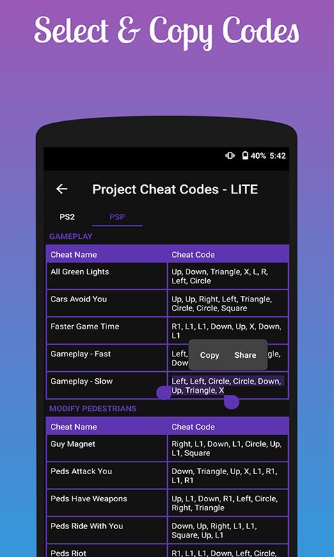 Cheats for all - Microsoft Apps